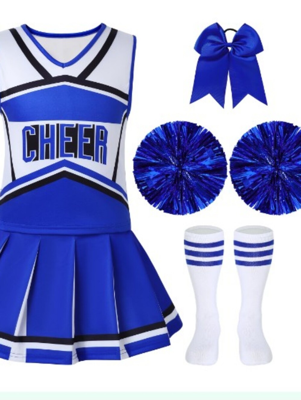 ZapLute Cheerleader Costume for Girls, Cheerleader Outfit for Halloween